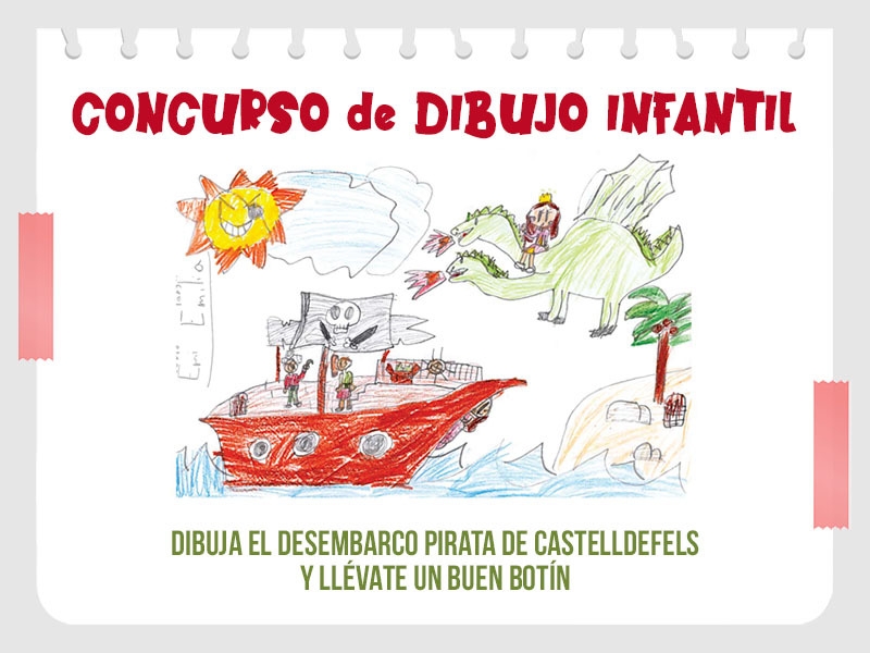 Concurso infantil de dibujo 'Desembarco Pirata en Castelldefels'