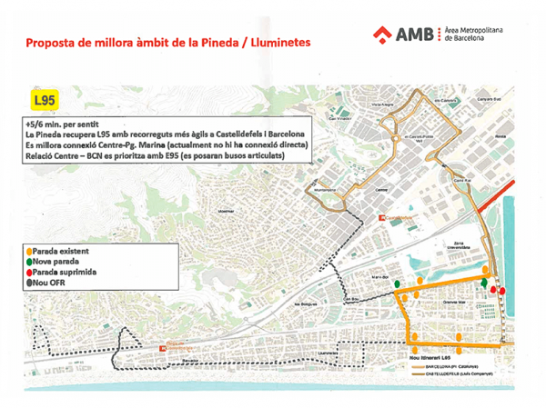  AV La Pineda aconsegueix que el Bus L95 torni a circular pel nostre barri