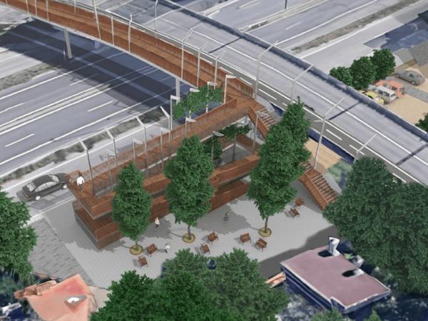 Inici de les obres per la nova passarel·la a l'avinguda de la Pineda amb tall de trànsit durant 10 setmanes